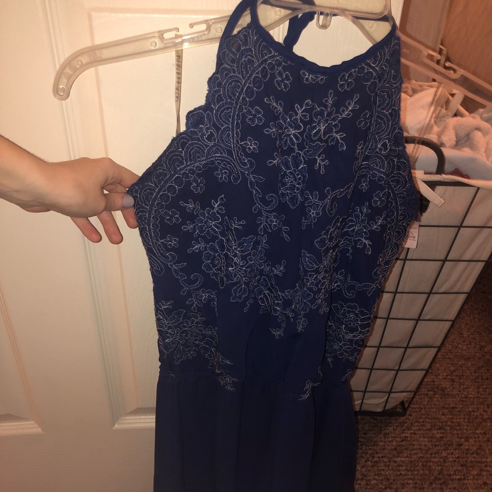Super cute navy romper M